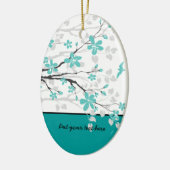 Branche de Magnolia et fleurs ornement personnalis (Gauche)