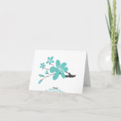 Branche de magnolia turquoise mariage Merci (Dos)