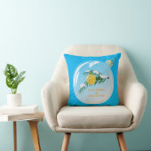 Branche de Noël décorée en oreiller à lancer baubl (Chaise)