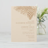 Branche de pin | Faire-part de mariage des forêts (Debout devant)