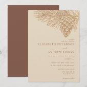 Branche de pin | Faire-part de mariage des forêts (Devant / Derrière)