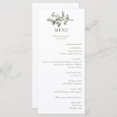 Branche de pin | Forêt d'hiver | Menu Mariage (Devant / Derrière)