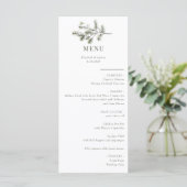 Branche de pin | Forêt d'hiver | Menu Mariage (Debout devant)