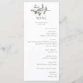 Branche de pin | Forêt d'hiver | Menu Mariage (Devant)