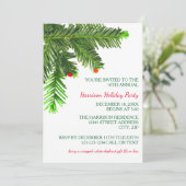 Branche de pin - Invitation à la fête de Noël (Debout devant)