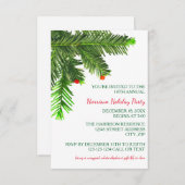 Branche de pin - invitation de la fête de Noël 3x5 (Devant / Derrière)