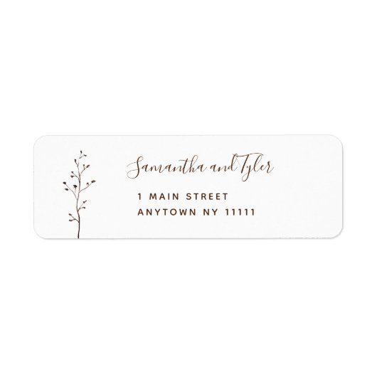 Branche de rouille simple Étiquette de retour mode (Devant)