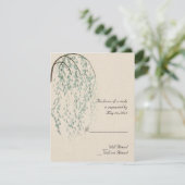 Branche de Willow sur carte de réponse Linen (Debout devant)