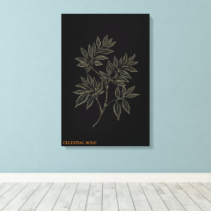 Branche d'élégance dorée Toile d'art fin
