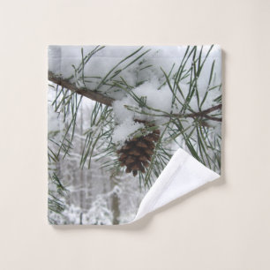 Branche des pins neigeux Photographie de la nature