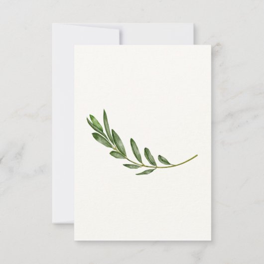 Branche d'olive - Carte RSVP (Dos)