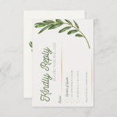 Branche d'olive - Carte RSVP (Devant / Derrière)
