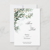 Branche d'olive méditerranéenne pour le faire-part (Devant)