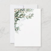 Branche d'olive méditerranéenne pour le faire-part (Dos)