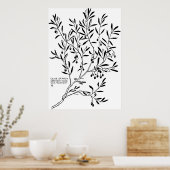 Branche d'olive simplifiée en décoration (Cuisine)