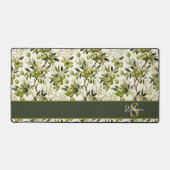 Branche d'olive verte méditerranéenne en monogramm (Recto)
