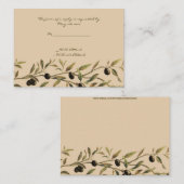 Branche d'olivier : Carte de réponse tactile tosca (Devant / Derrière)