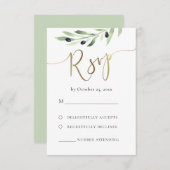 branche d'olivier mariage RSVP (Devant / Derrière)