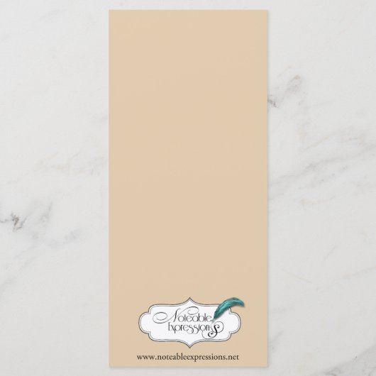 Branche d'olivier : Menu Mariage tactile toscan (Dos)