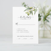 Branche d'Olivier Moderne Carte de Préannonce (Debout devant)