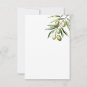 Branche d'Olivier Moderne Carte de Préannonce (Dos)