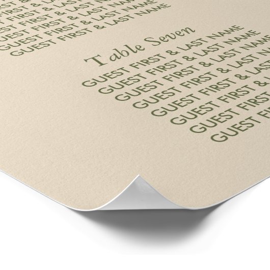 Branche d'olivier, tableau de sièges Mariages rust (Coin)