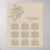 Branche d'olivier, tableau de sièges Mariages rust (Devant)