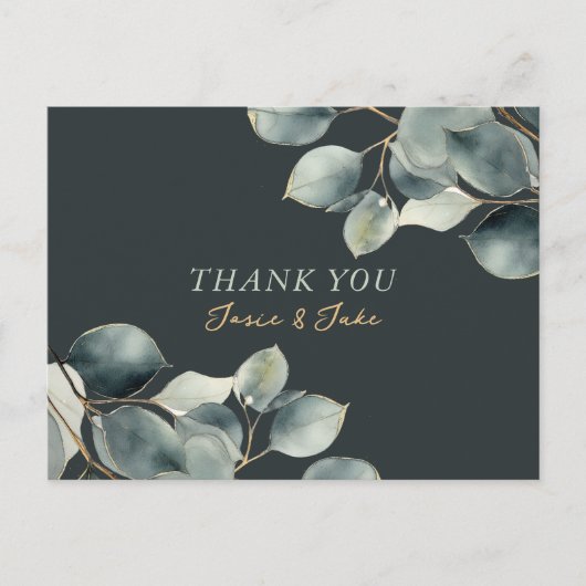 Branche Eucalyptus et cartes de remerciements feui (Devant)