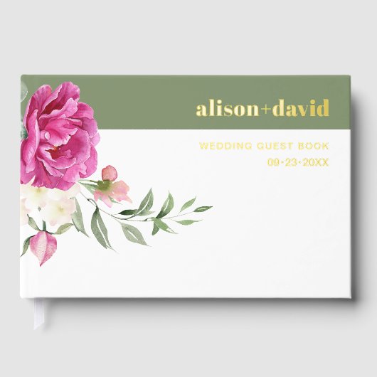 Branche Eucalyptus rose fleurs feuille mariage (Recto)