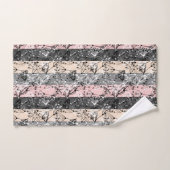 Branche feuille Abstraite rétro petites fleurs flo (Serviette à main)