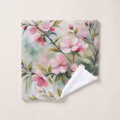Branche fleurie 2 serviettes de bain (Gant de toilette)