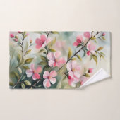 Branche fleurie 2 serviettes de bain (Serviette à main)