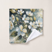 Branche fleurie 4 serviettes de bain (Gant de toilette)