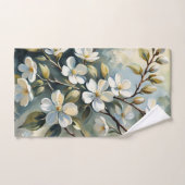 Branche fleurie 4 serviettes de bain (Serviette à main)
