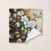 Branche fleurie 5 serviettes de bain (Gant de toilette)