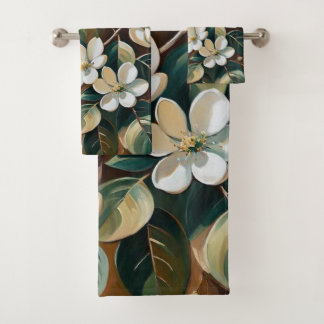 Branche fleurie 7 serviettes de bain