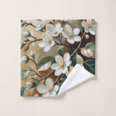 Branche fleurie 7 serviettes de bain (Gant de toilette)
