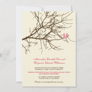 Branche Inséparable Faire-part de mariage (brun/ro