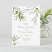 Branche italienne d'olivier Invitations de mariage (Debout devant)