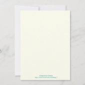 Branche Magnolia faire-part de mariage turquoise (Dos)