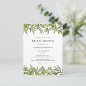 Branche Olive moderne Invitation de douche nuptial (Debout devant)