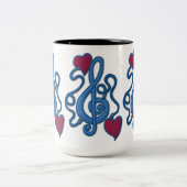 Branché Sur Musique Bleu Note Mug (Centre)