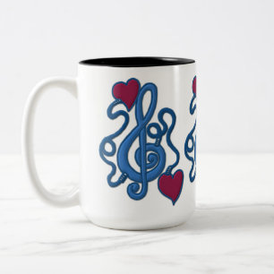Branché Sur Musique Bleu Note Mug