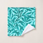 Branche, turquoise et Aqua de saule de William (Gant de toilette)