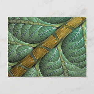 "Branched" Organic Green Fractal Briefkaart