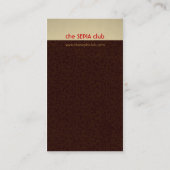 Brancher les Cartes de visite Sepia (Dos)