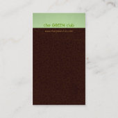 Brancher les Cartes de visite verts (Dos)