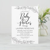 Branches à main Baby shower Invitation (Debout devant)
