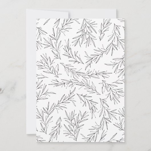 Branches à main Baby shower Invitation (Dos)