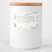 Branches and Berries Christmas Hot Chocolate Mix Voedselcontainer Etiket (Voorkant)